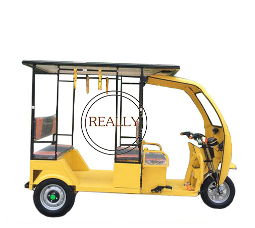 OEM Electric Tricycles 3 Wheel Motorcycle for Passenger Rickshaw Taxi Tuk Tuk with Solar Panel