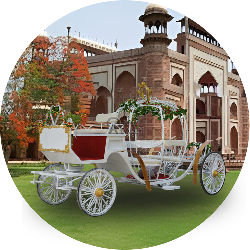 Electric Classical Royal Horse Carriage Horseless Carriage Customized Add Air Conditioning And LED Horse Carriage