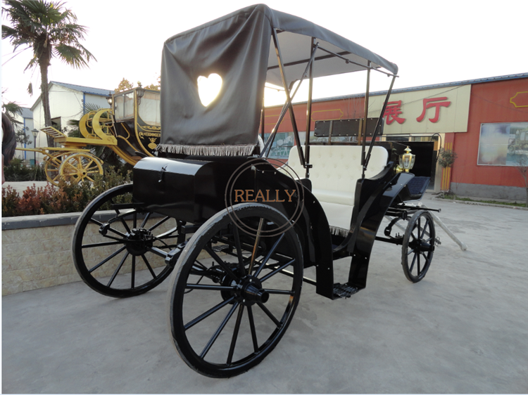 2024 Cinderella Car Manufacturer Electric Horse Carriage Wedding Electric Double Row Carriage For Sale