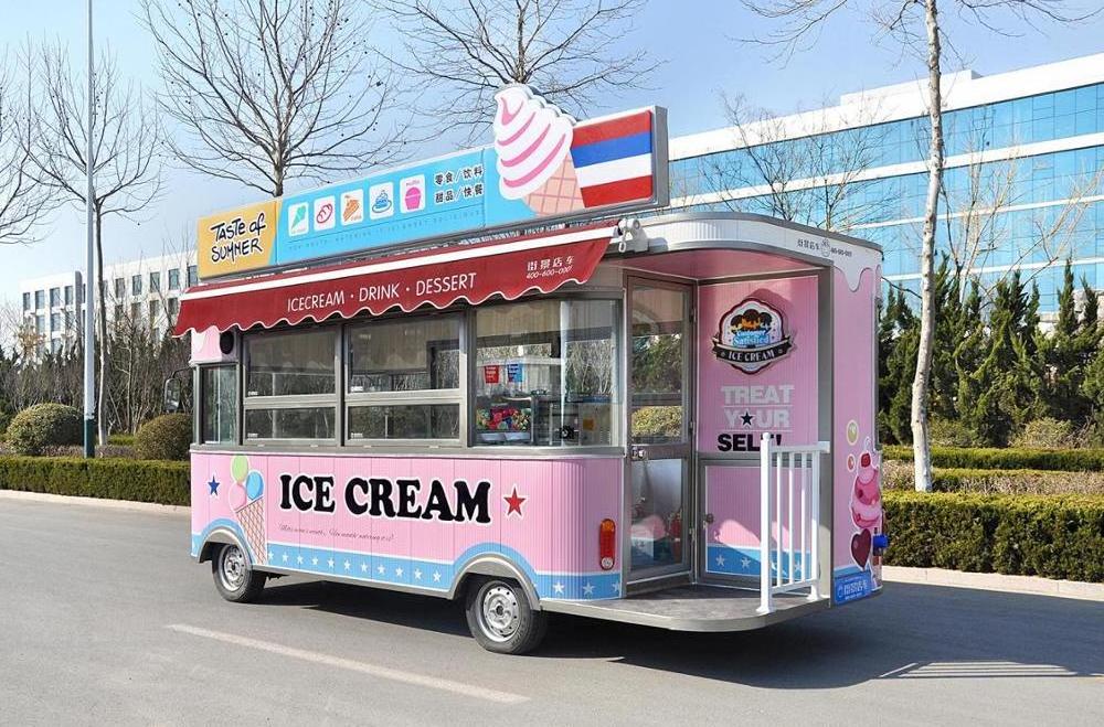 DOT CE Certification Street Mobile Food Truck Snack Tea Cotton Candy Fast Food Cart Park Ice Cream Electric Car