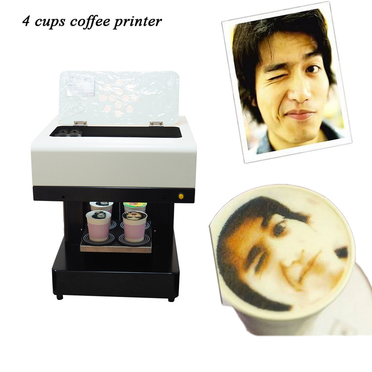 OEM Food Printer New design Latte Art Foam milked coffee Printer, Chocolate /Cake/Biscuit Printing machine with ink