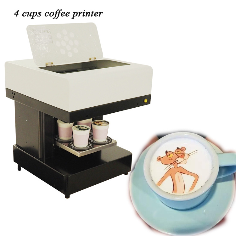 OEM Food Printer New design Latte Art Foam milked coffee Printer, Chocolate /Cake/Biscuit Printing machine with ink