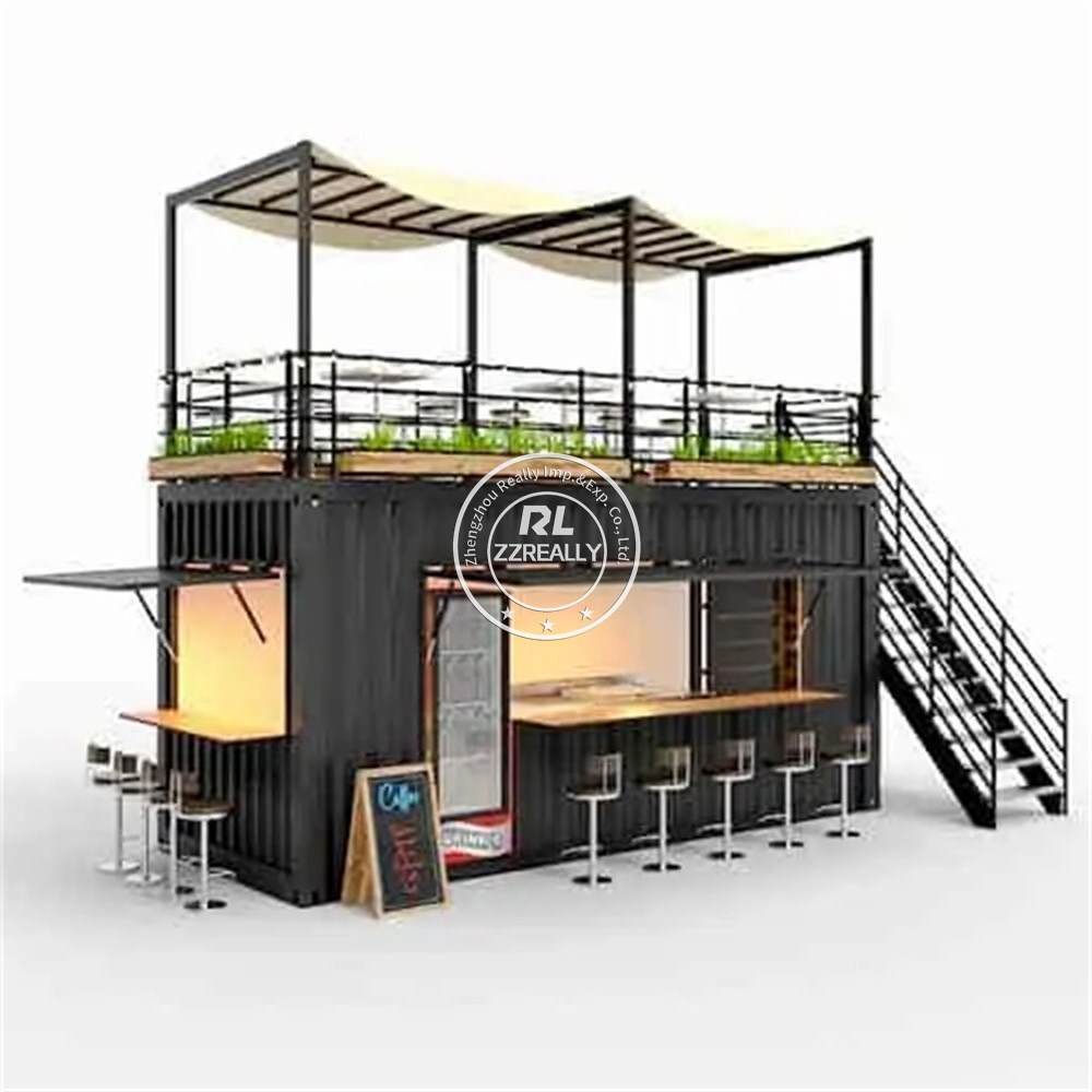 2024 Prefab Outdoor Bar And Bbq Prefab Restaurant Prefab Bar Counter Coffee Shop 40ft Container Bar