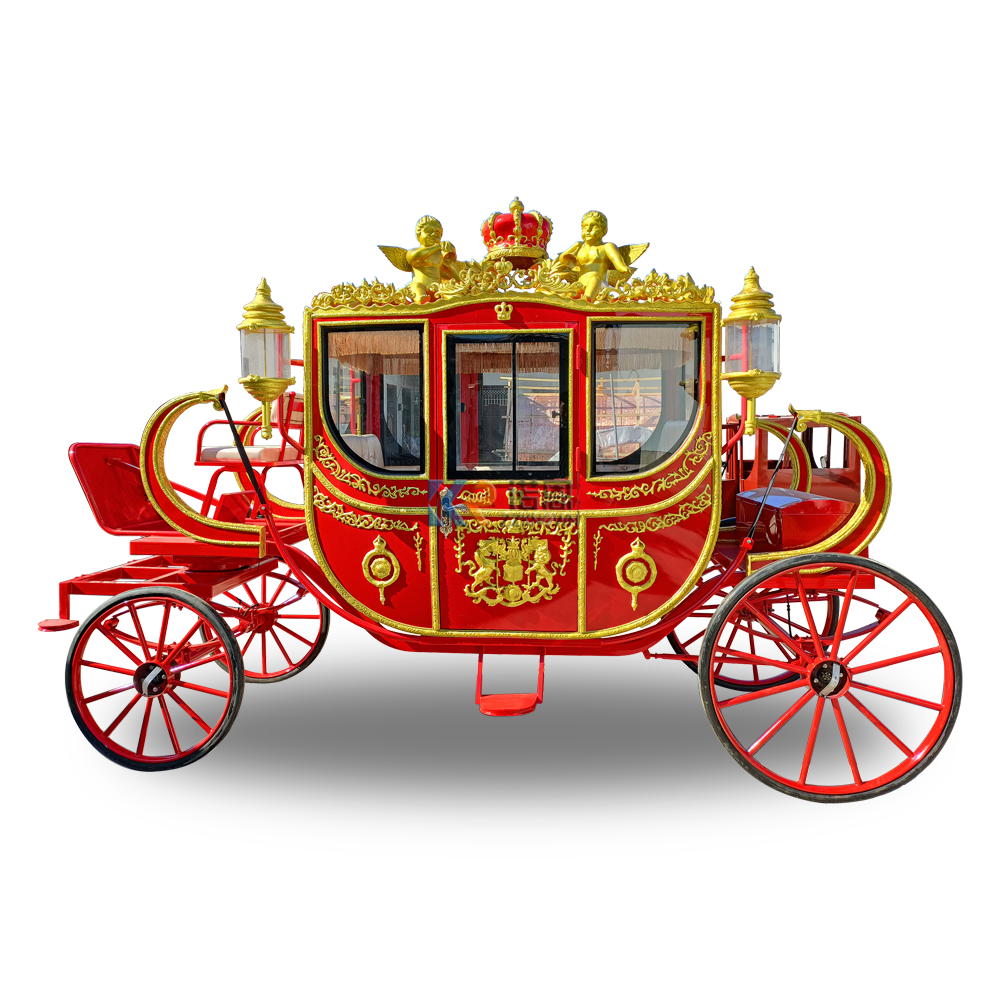 Factory Customized Luxury Electric Royal Carriage For VIP Reception European Style Carriage Sightseeing Electric Carriage