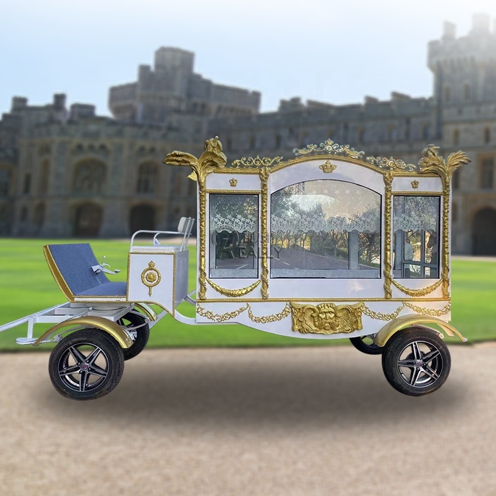 Custom New Horse Car Drawn Funeral Carriage Electric Funeral Vehicle Funeral Carriage Hearse for Sale