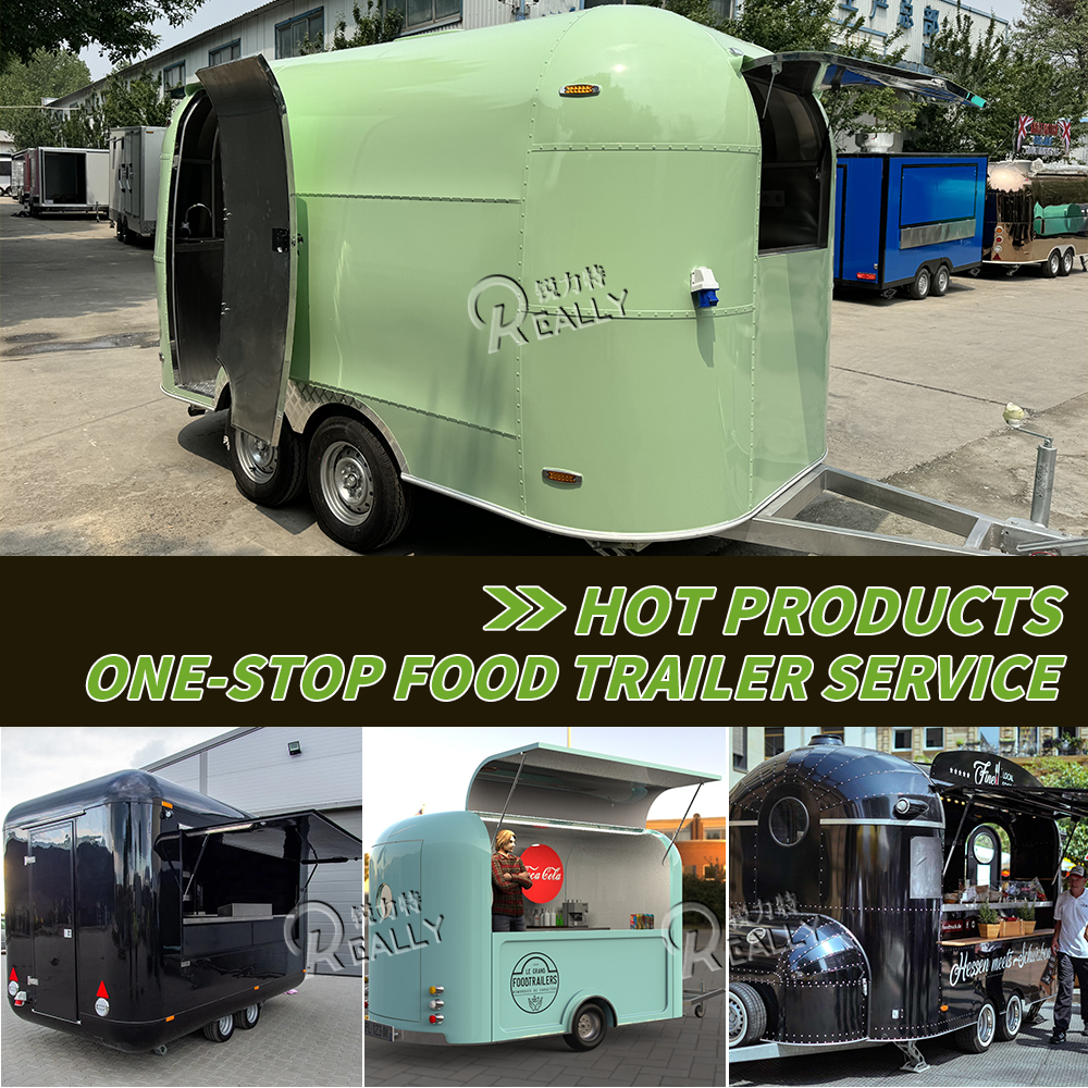 2024 Chinese Ice Cream Food Trailer Hot Dog Cart Mobile Airstream Food Truck For Sale