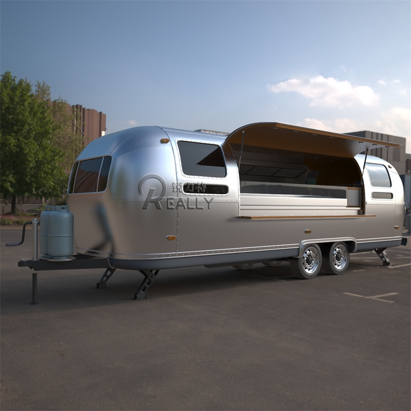 Customized Mobile Street Food Airstream Trailer Caravan Fast Concession Salon Barber Shop Kiosk For Sale