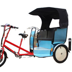 2024 Fully Painted Tricycle Pedicab Rickshaw Used for Transport Passengers Electric Cargo Bike Enclosed