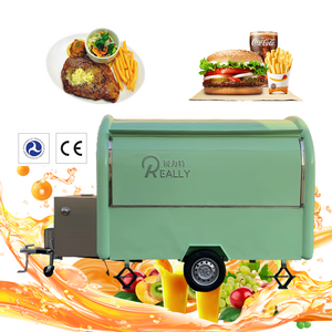 Food Truck with Custom Kitchen Mobile Fast Food Cart Coffee Trailer Cheap Street Shop Small Food Trailer for Sale