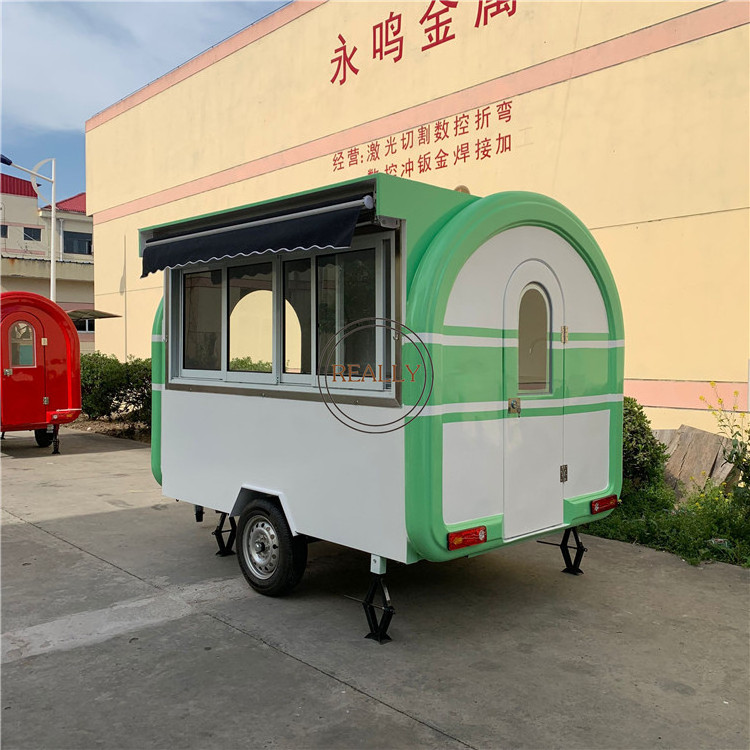 2024 Cheap price good quality mobile pizza food cart for snack machine food trailer with sunshade and awning