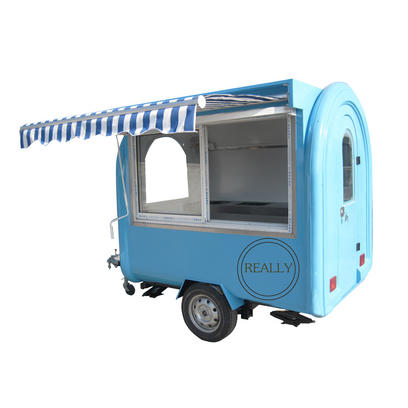 2024 Hot Sale Fast Food Truck with Awnings Mobile Food Truck Food Trailers Fully Equipped