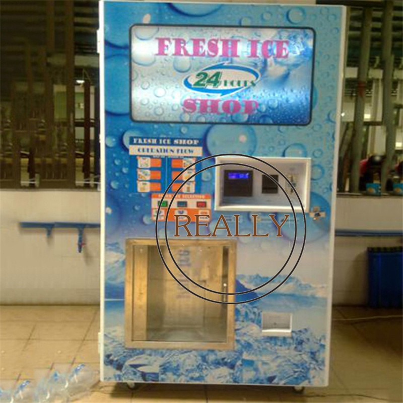 450kg/day 24 Hours Automatic IC Card Pure Ice Water Vending Machine Automatic Bagging And Bulk Sell Outdoor Ice Vending Machine