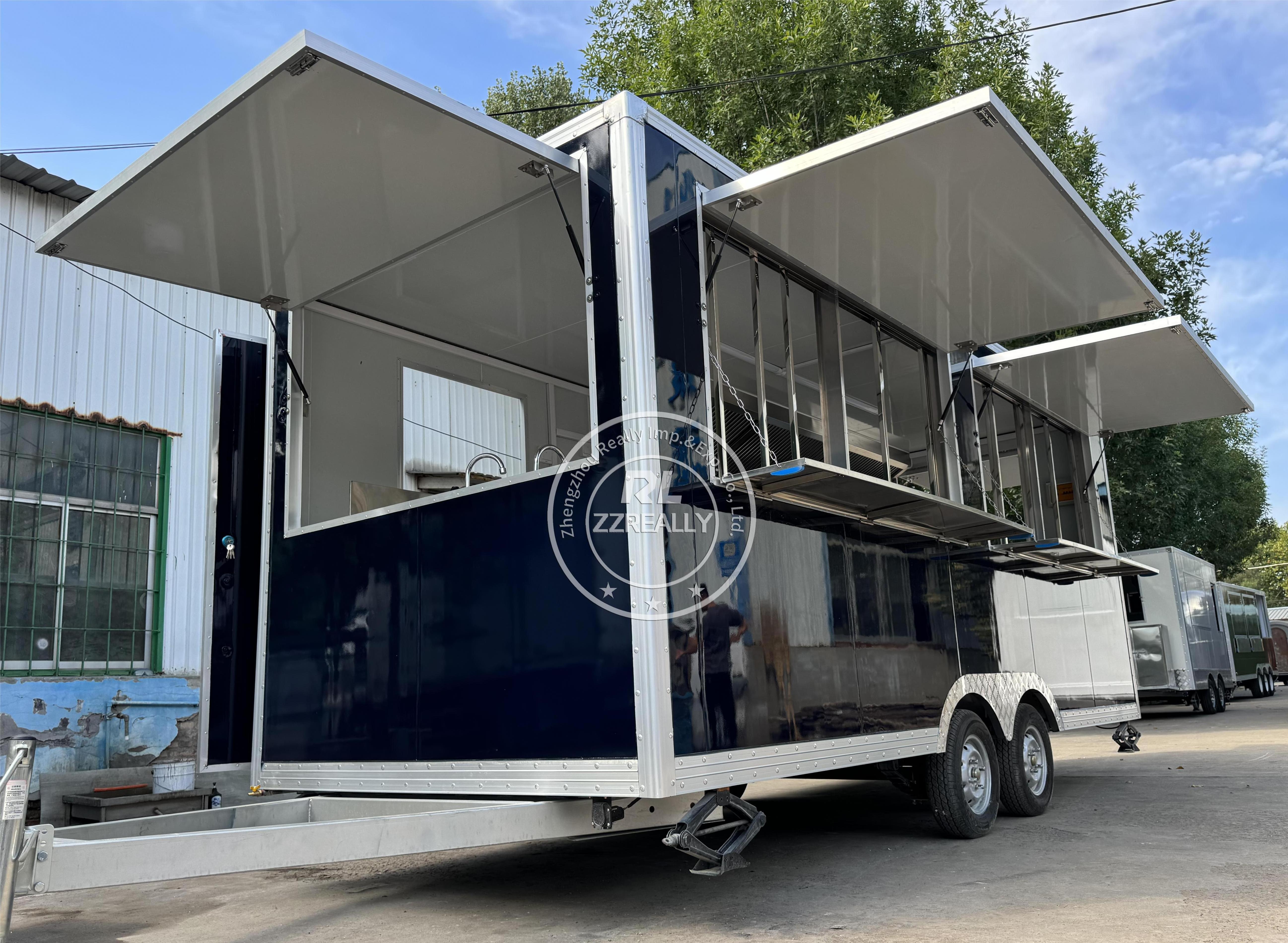 Carritos De Comida Food Track Mobile Kitchen Catering Trailer Bubble Tea Bar Coffee Truck Airstream Fast Food Trailer