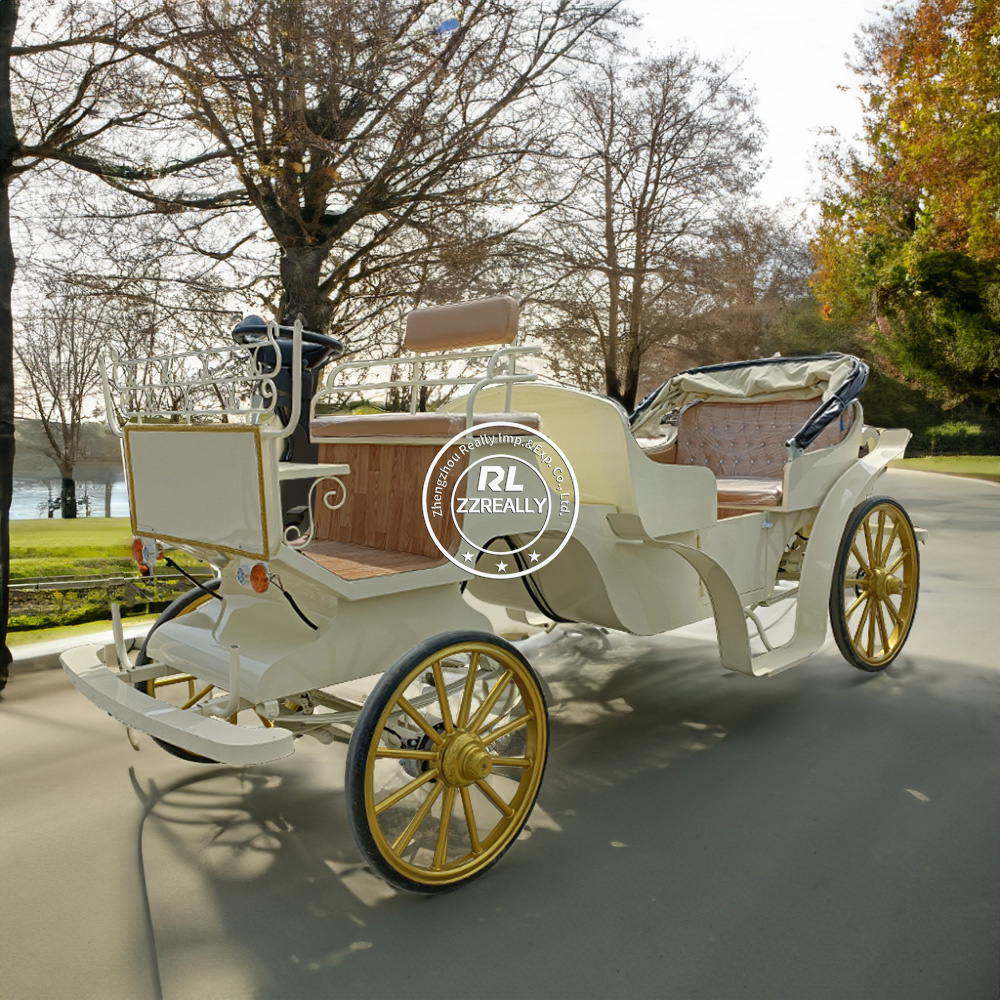 2024 OEM Electric Royal Wedding Horse Carriage With 4 Wheels Strong Horse Drawn Carriages For Sale In Special Transportation