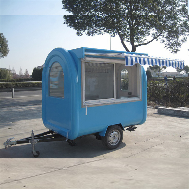 OEM Easy To Operate Mobile Motorcycle Food Cart Low Price for Fast Food Trailer with Wheels Snack Machines Food Truck