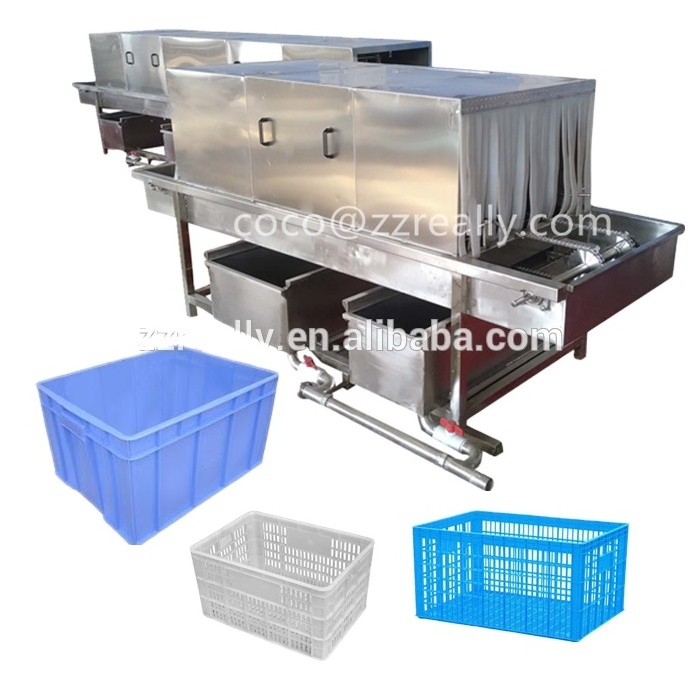 Automatic Poultry Duck Chicken Cage Washing Machine Plastic Crate Washing Cleaning Machine