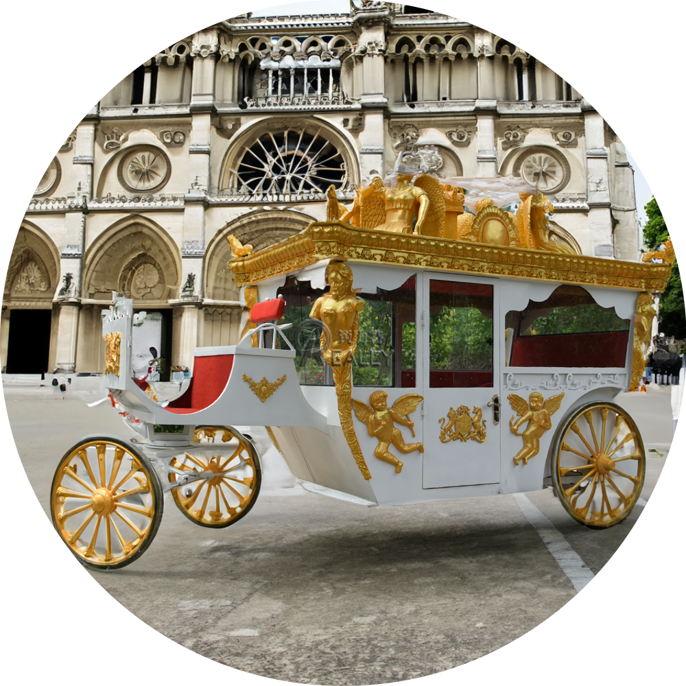 2024 European Style Horse Carriage Marathon Training Horse Carriage For Sale Wedding Electric Horse Carriage