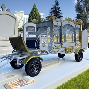 2024 High Quality Chariot Horse Drawn Hearse For Sale Electric Horse Hearse Manufacturer White Horse Drawn Hearse