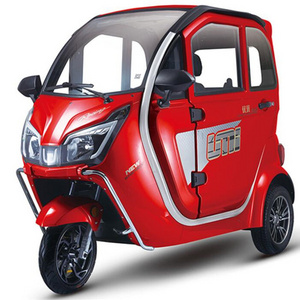 Enclosed Electric Tricycle Small 3 Wheel Cargo Scooter CE Approved E Rickshaw Load Passenger Tricycle with Storage