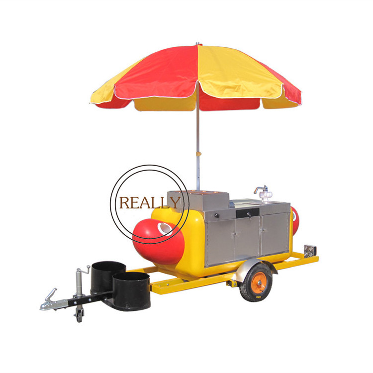 2024 Gas hot plate hot dog catering cart with umbrella