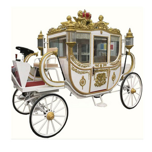 Cinderella Pumpkin Princess Wedding Carriage Horse Drawn Carriage Royal Horse Trailer for Sale