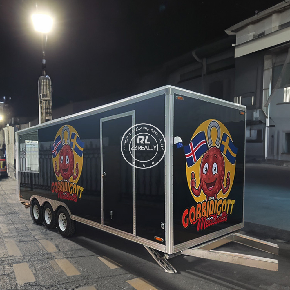 2024 Trailer Food Cart Concession Food Trailer Remolque De Comida Us Standard Fast Food Truck for Sale Europe