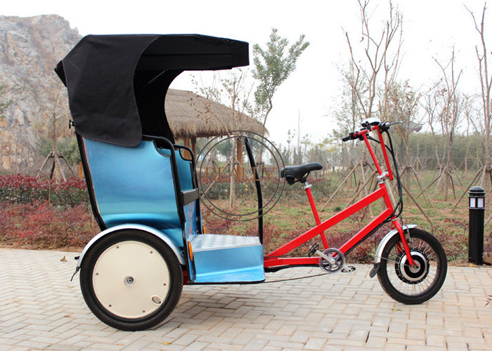 2024 Fully Painted Tricycle Pedicab Rickshaw Used for Transport Passengers Electric Cargo Bike Enclosed