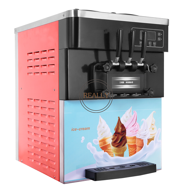 Cheap Table Top Soft Serve Ice Cream Machine Commercial Mini Ice Cream Maker Snack Machines for Sale Vending Mach