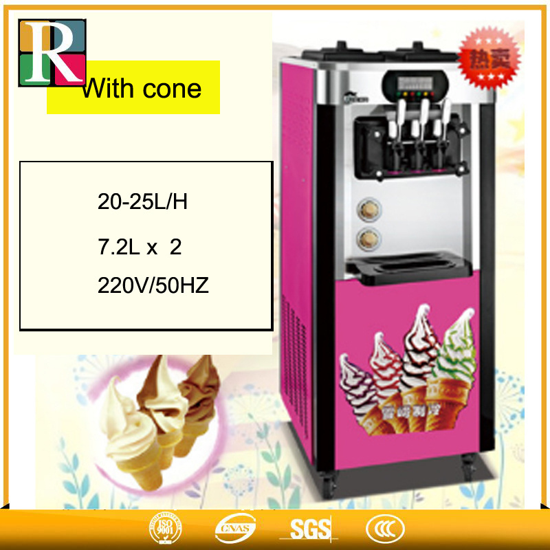 2024  Commercial Italian Gelato Machine 20-25L/H Soft Ice Cream Maker Thailand Yogurt Ice Cream Machine with Brand Compressor