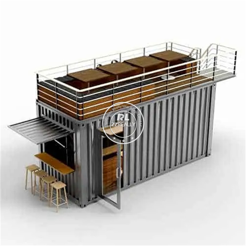 2024 Prefab Outdoor Bar And Bbq Prefab Restaurant Prefab Bar Counter Coffee Shop 40ft Container Bar