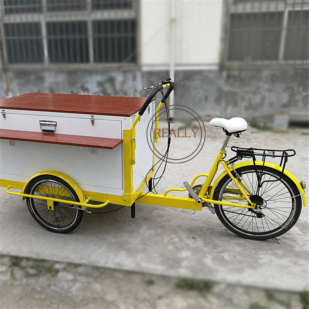 2024 Mobile Coffee Reverse Ride Tricycle Hot-selling Outdoor Coffee Vending Truck Cargo Bike