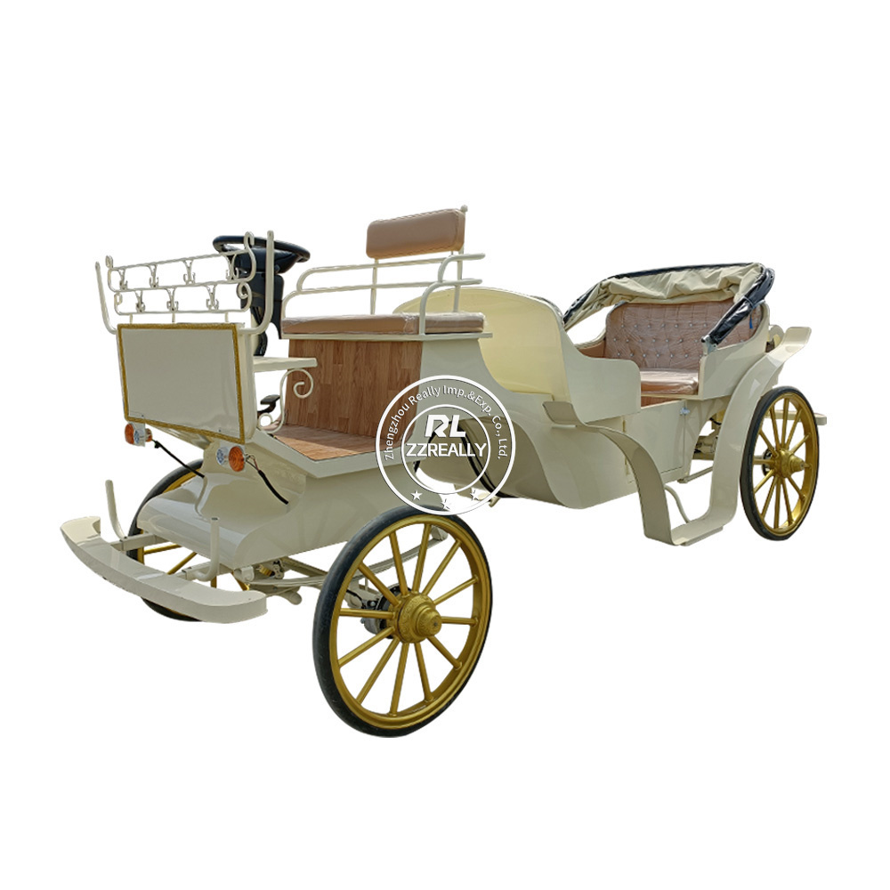 2024 OEM Electric Royal Wedding Horse Carriage With 4 Wheels Strong Horse Drawn Carriages For Sale In Special Transportation