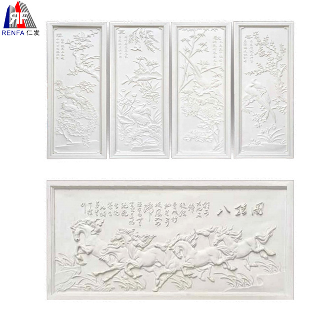 Hot selling roman wall panels plaster 3D gypsum wall panels interior decoration wall panels fireplace decoration