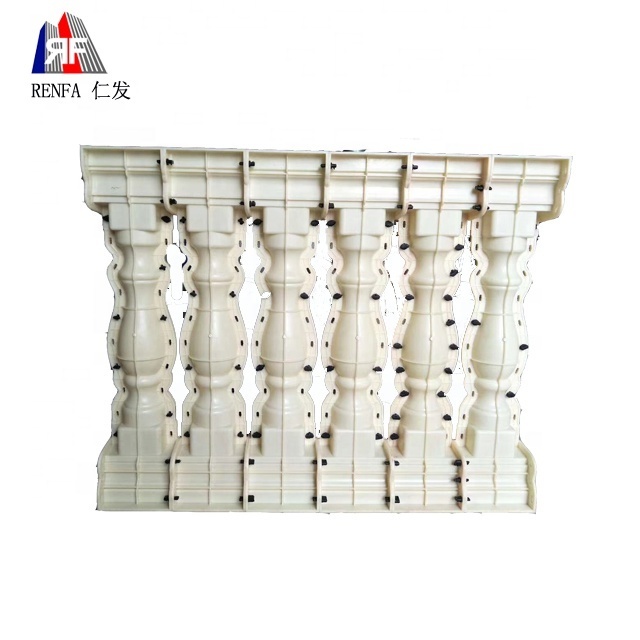 Plastic ABS material roman type concrete pillar mold cement cast in place mould for balcony column baluster