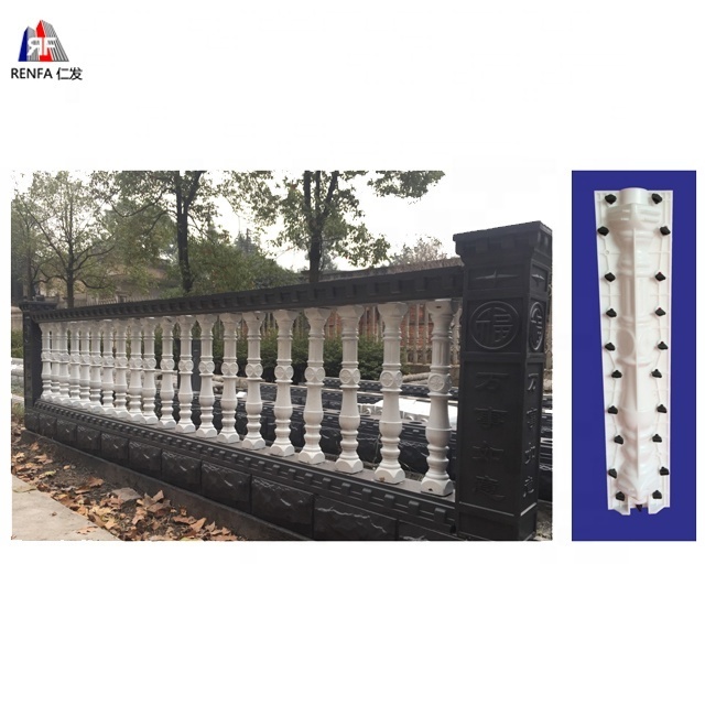 Plastic fiberglass railing concrete cement precast baluster mould for handrail