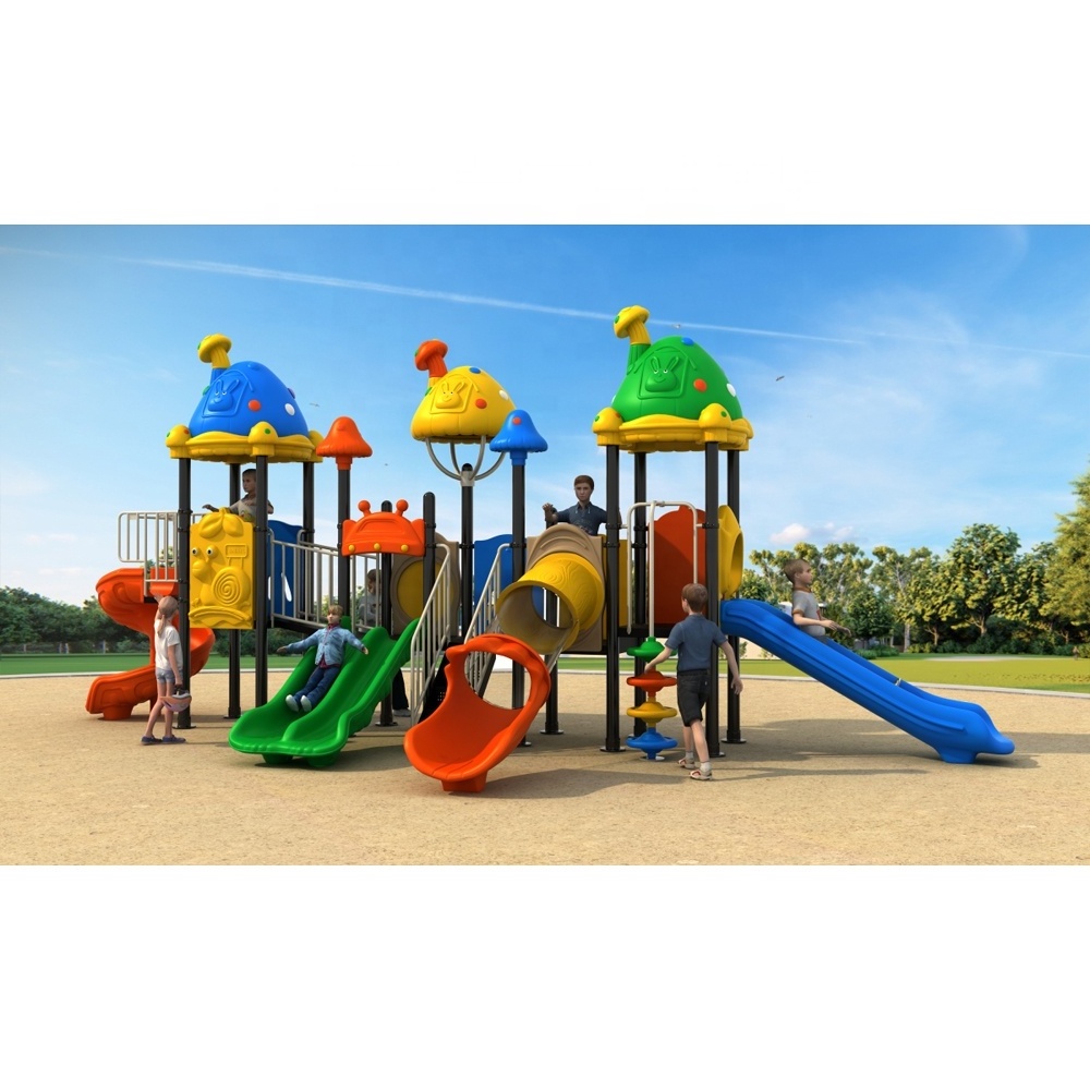 commercial children's playground outdoor equipment kids garden swing and slide set for school happy toys