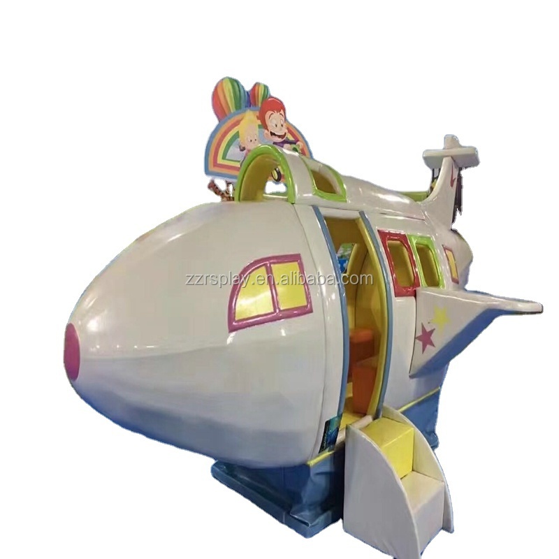 new plastic big airplane innovative playground with slide for children park