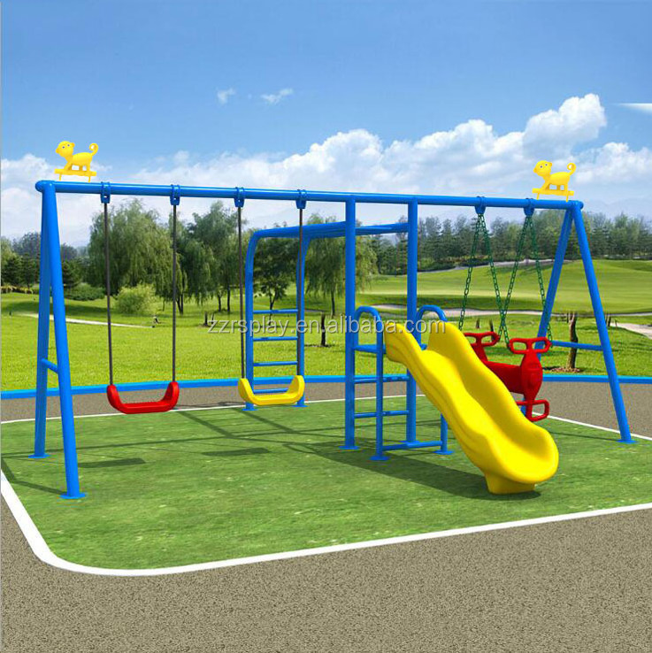 monkey bar outdoor fitness kids rocking chair slide swing set for playground