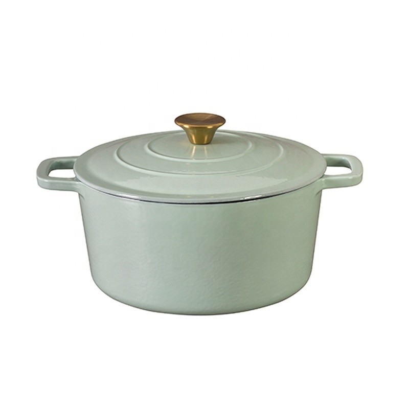 Wholesale Cookware Set Yellow Induction Cast Iron Pot Japan New Cooking Non Stick Enamel Cast Iron Casserole for the Oven