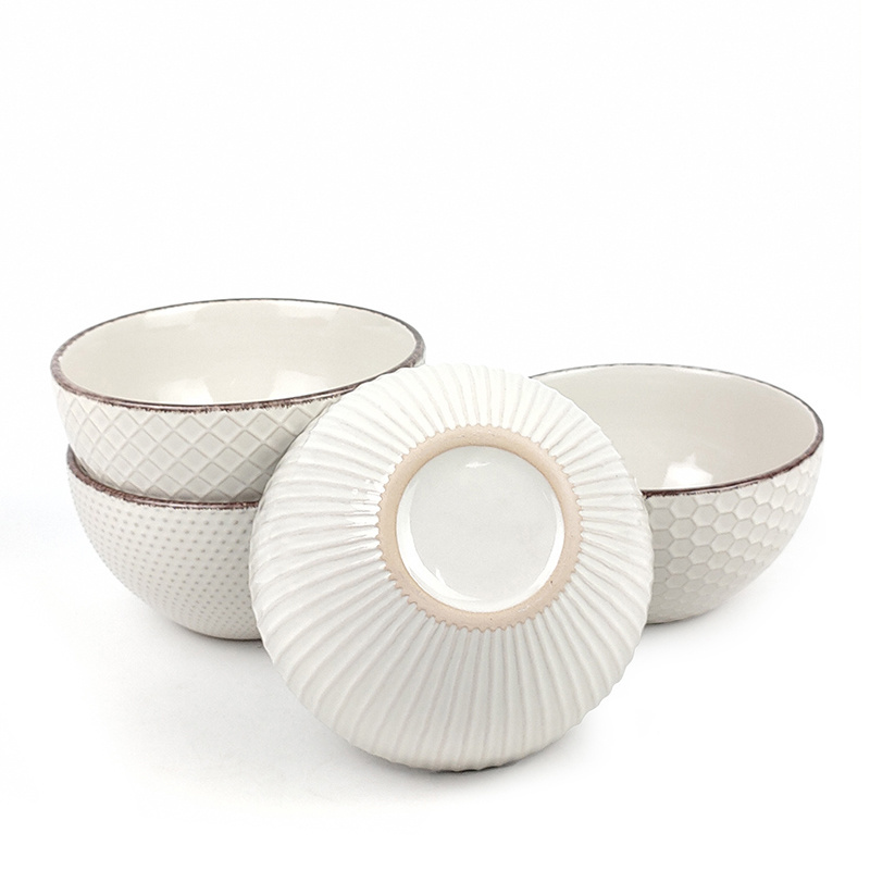 Luxury Round Porcelain Ceramic Fruit Gift Set Ceramic Bowl for Restaurant