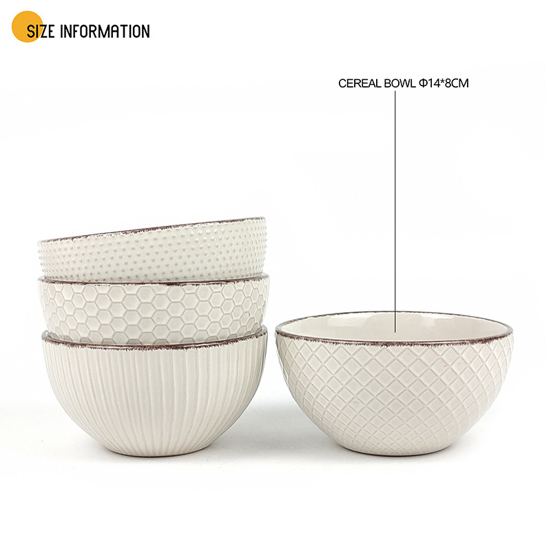 Luxury Round Porcelain Ceramic Fruit Gift Set Ceramic Bowl for Restaurant