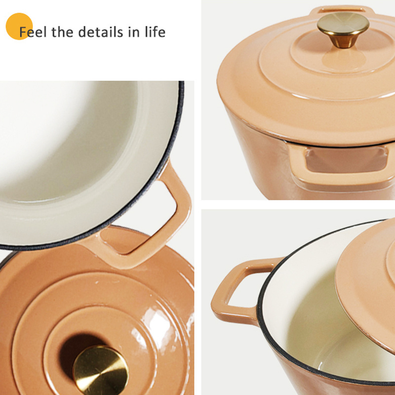 China supplier high quality restaurant enameled colored cast iron cookware