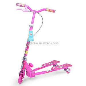 Wholesale cheap high quality popular frog kids kick scooter children hand brake 3 wheel frog scooter