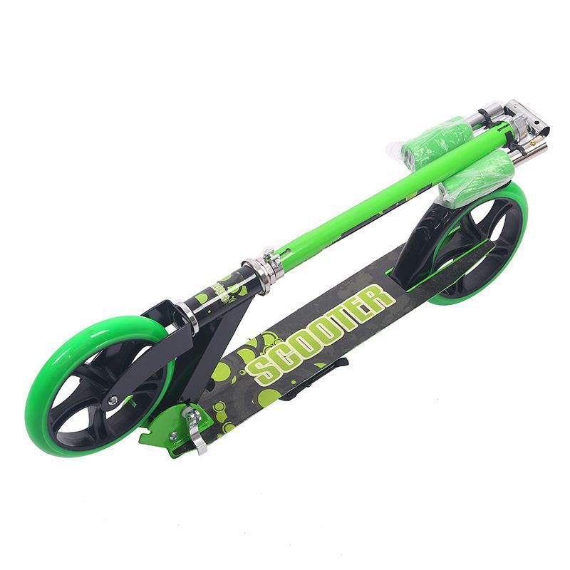 Adjustable Lightweight 2-Wheel adult big wheel Scooter 200mm Folding Teen Scooter with Large Smooth Rolling Wheels