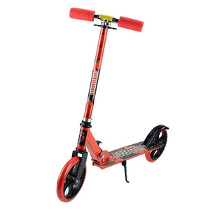 Adjustable Lightweight 2-Wheel adult big wheel Scooter 200mm Folding Teen Scooter with Large Smooth Rolling Wheels