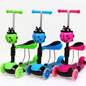 CE kids foldable scooter for sale / high quality children scooters 3in1