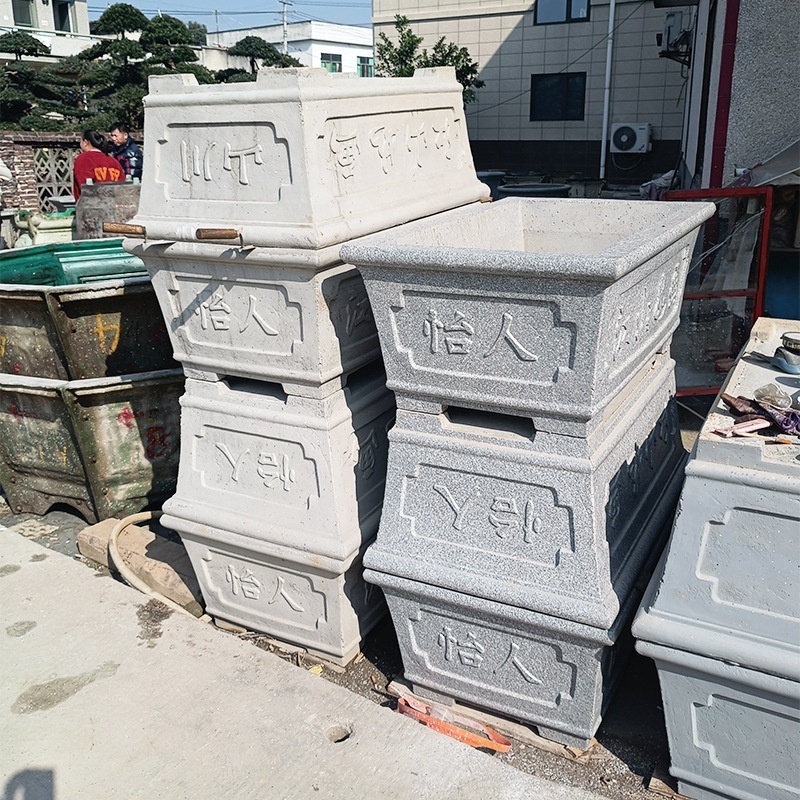 Rectangular Cement Flowerpot Mold Large Concrete Pot Mold Manufacturer Direct Sales Fiberglass Mold for Concrete Flowerpot