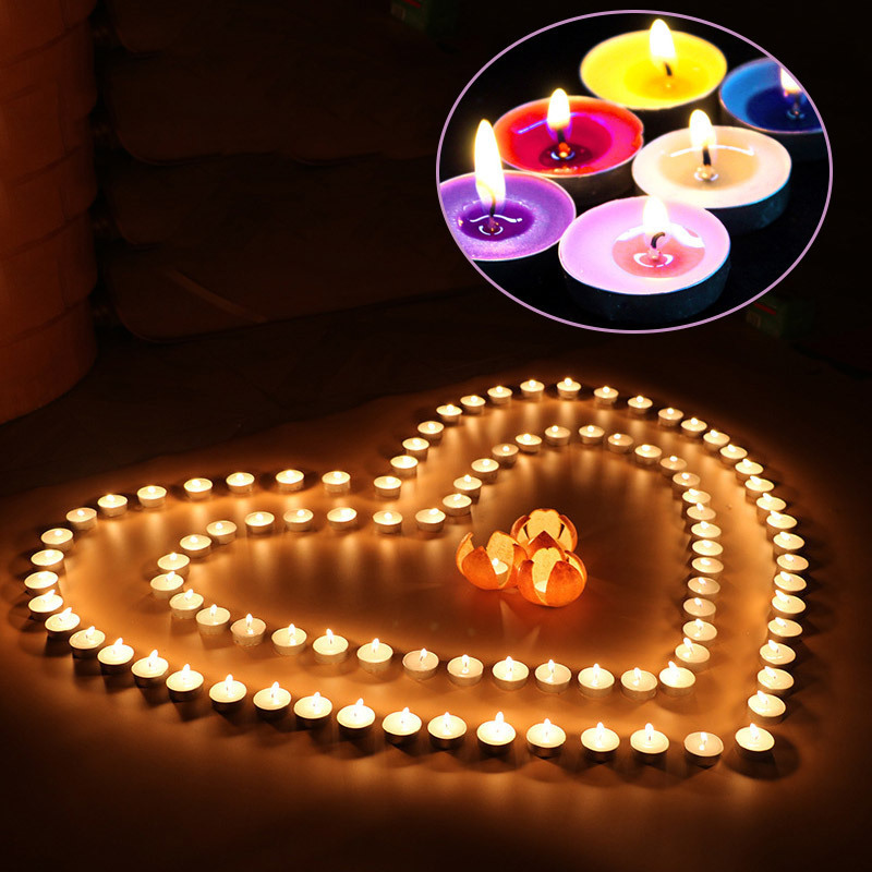 Home Decorative 50pcs/Bag Bulk Unscented Tealight Candle White Paraffin Wax Small 2hour 8g Flameless Tea Light Candles Wholesale