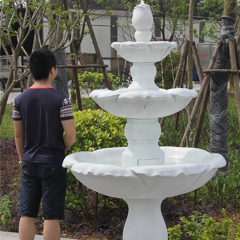 European Style Multi-layer Plastic Water Fountain Molds Garden Outdoor Concrete Fountain Mold