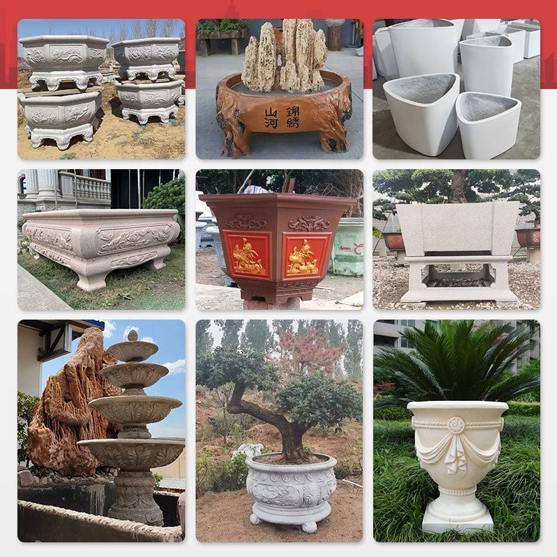 Rectangular Cement Flowerpot Mold Large Concrete Pot Mold Manufacturer Direct Sales Fiberglass Mold for Concrete Flowerpot